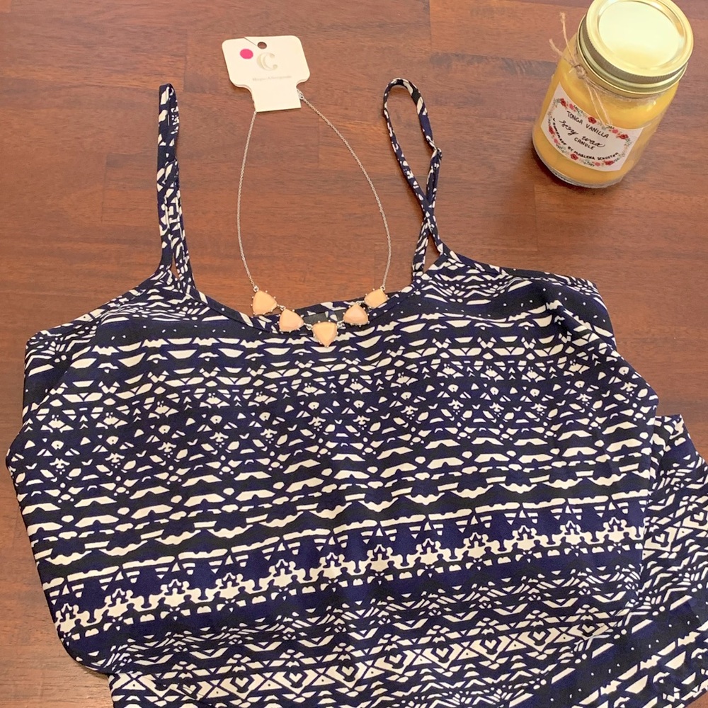 Petticoat Alley Blue Tribal-Print Romper
